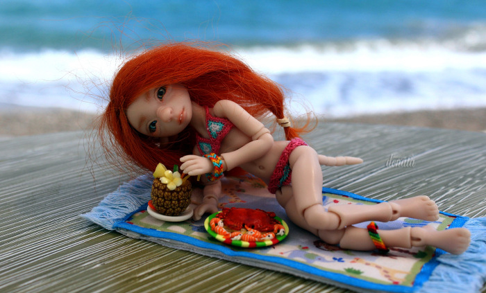 Как Фиби в отпуск съездила. Авторская бжд-мышка Лидии Снуль