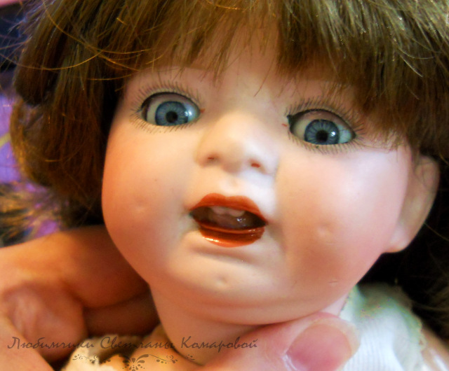 Сделаем язычок ляльке — Реставрация антикварных кукол: ремонт фарфора (фото 9)