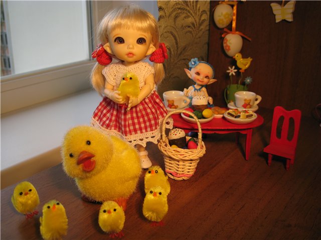 Встречаем Светлую Пасху. Куклы БЖД Пукифи Анте и Реалпуки Пупу (фото 8)