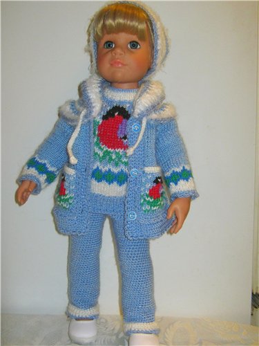 И опять снегири... Комплекты теплой одежды для фэйсинок, паолочек и кукол Готц