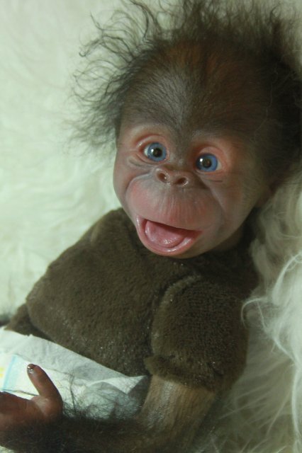 Манюня - обезьянка реборн Элины Кудрявцевой