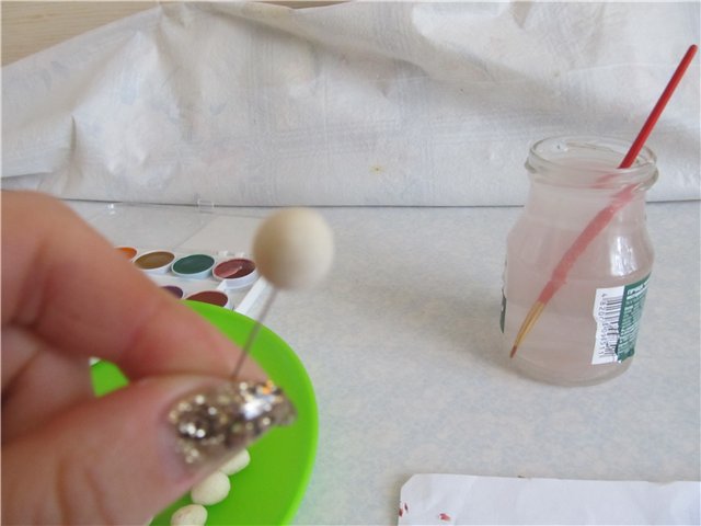 Готовимся к Светлому Христовому воскресению. Мастер класс по кукольной миниатюре - пасхальный кулич и яйца-крашенки (фото 9)