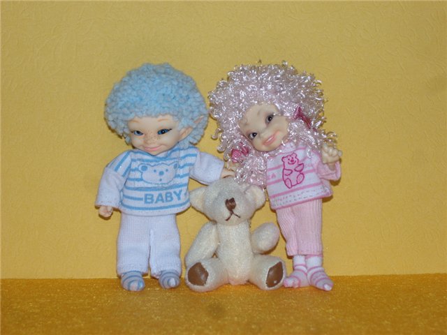 Новенькие костюмчики и парички для Мирона и Маруси. (все для Realpuki FaiyriLand)