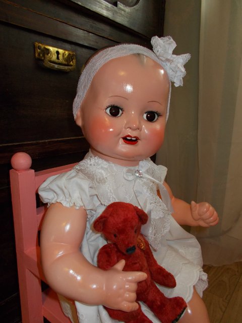 Кукла с мишкой играла — Антикварные куклы Jules Steiner (Штайнер): Франция