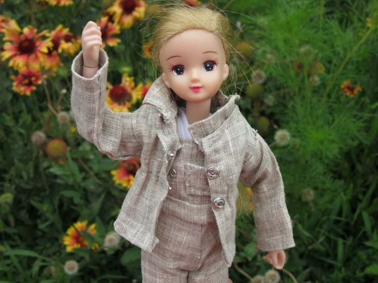 Комбинезон из куска льняной ткани для Хелены (фото 2)