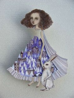 Удивительные бумажные куклы японской художницы Maki Hino