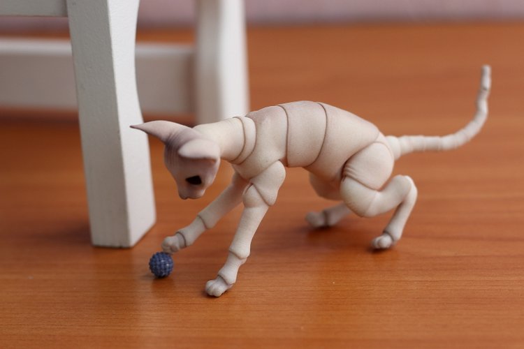 Кот играет с мячиком — Разные куклы BJD (БЖД): редкие бренды