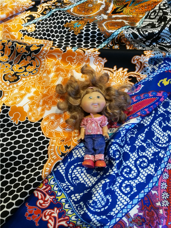 Весенний коллаж тканей — Куклы Cabbage Patch Kids (Капустки): винтаж 80