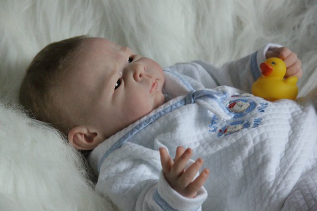 Ноэльчик... очень серьезный малыш... Куколка реборн Вишни Виктории