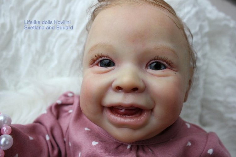 На щечке родинка, а в глазах любовь! Варенька - кукла реборн Ковылиных Светланы и Эдуарда