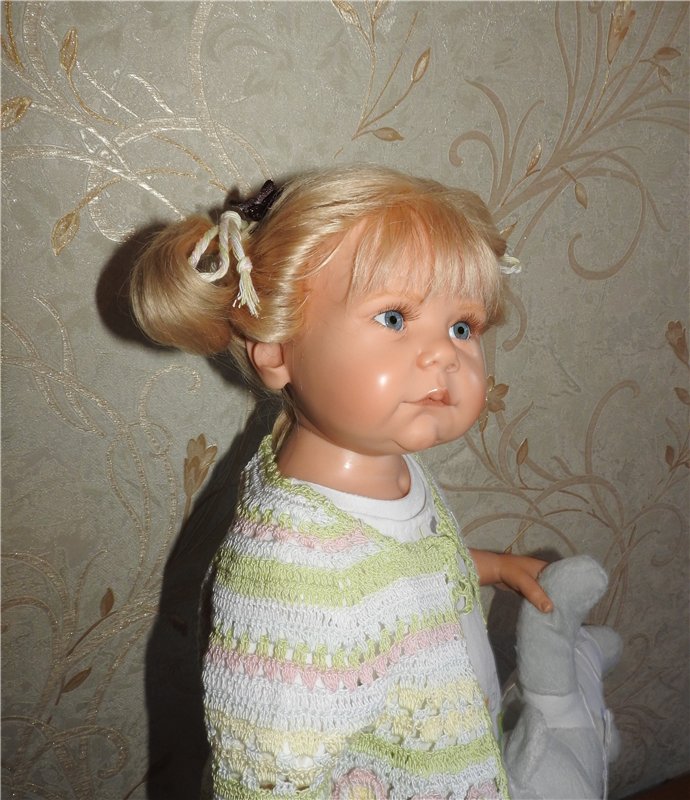 Трио в кардиганах. Куклы Hildegard Gunzel