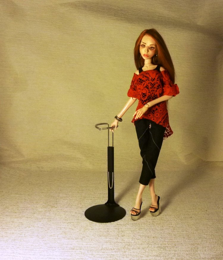 Вернулась Золушка с осеннего бала и... Шарнирная авторская кукла (фото 8)