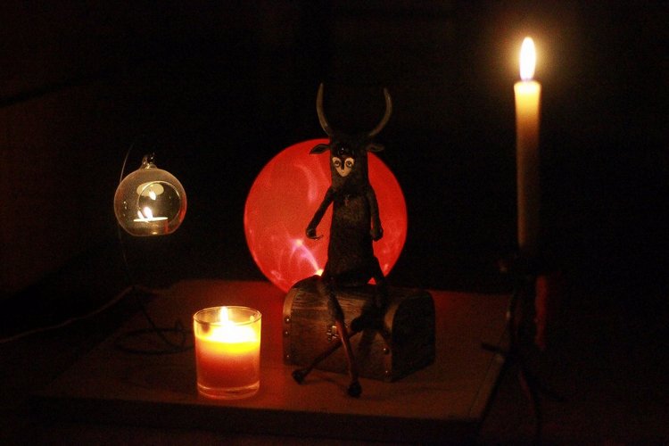 Имп Красного солнца — Авторские куклы из шерсти (валяние): сухое (фото 2)