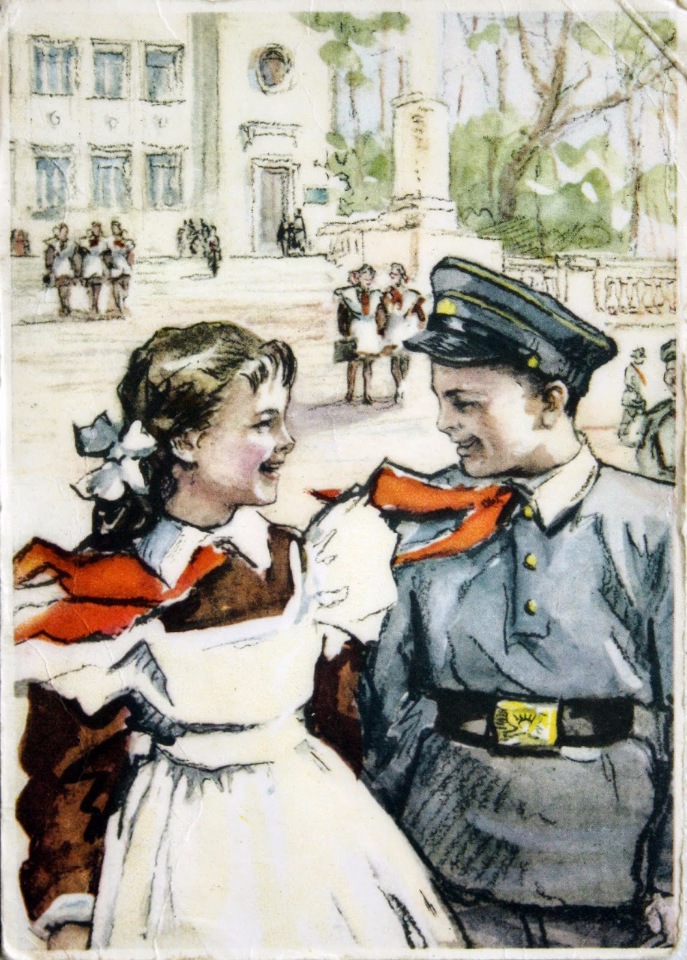 Девочка и мальчик пионеры картинка