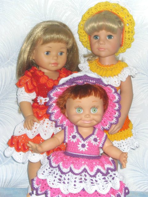 Новая коллекция летних вязаных нарядов для фейсинок, готциков, паолок под названием "Ромашки"