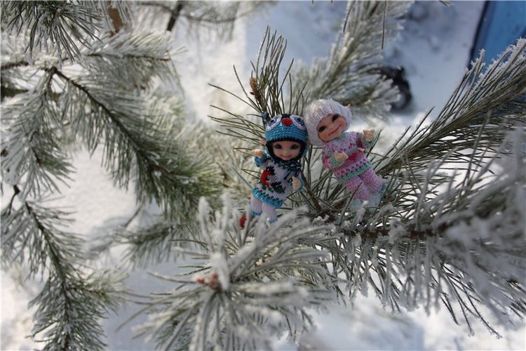 Зимняя прогулка моих крошек! Реалпуки Pupu и реалпуки Сосо