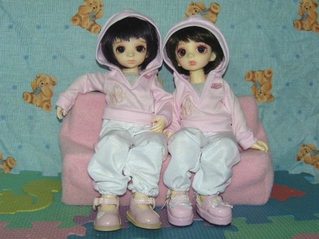 Мои близняшки Ран и Рен (bjd Dollzone Sis) (фото 5)