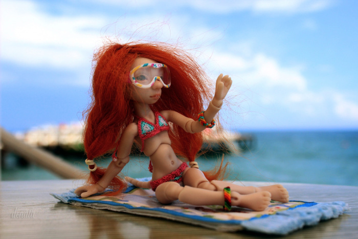 Как Фиби в отпуск съездила. Авторская бжд-мышка Лидии Снуль