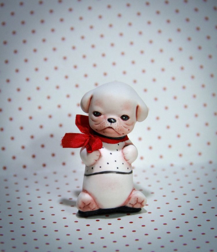 Фарфоровые щенки — Лепка авторских игрушек и папье (фото 2)