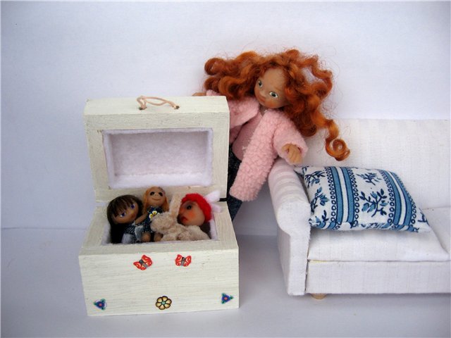 Мини кукла рыжик для кукольного дома
