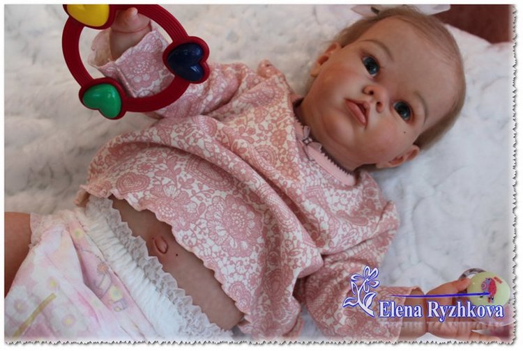 Полиночка - толстушка моя сладкая. Кукла реборн Елены Рыжковой (Россия) (фото 3)