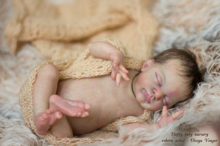 Кроха Торопыжка, недоношенная малышка Рози. Кукла реборн Олеси Венгер