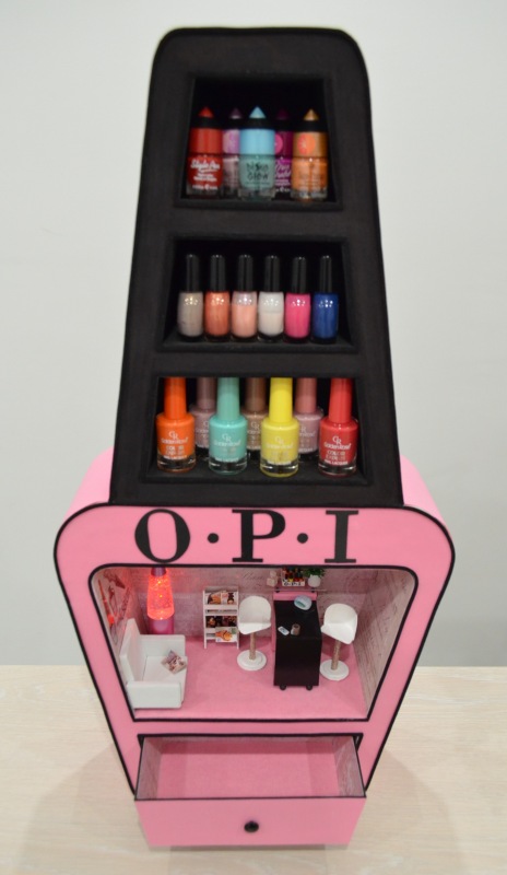 Полочка с миниатюрой "Маникюрный салон"+шкатулка+светильник (фото 8)