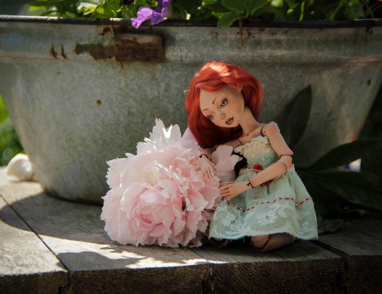 Лаурендиэ и пионы — Авторские шарнирные куклы своими руками: лепка