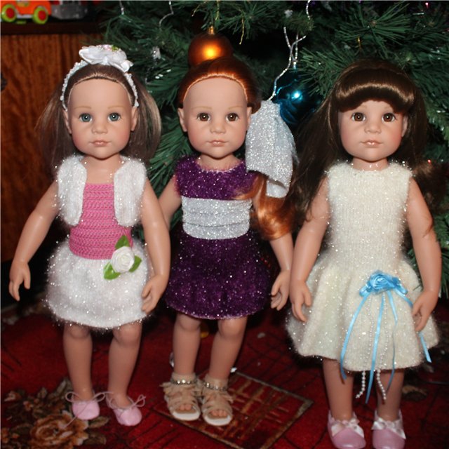 Платье к новому году — Одежда и обувь для кукол своими руками: фото (фото 7)