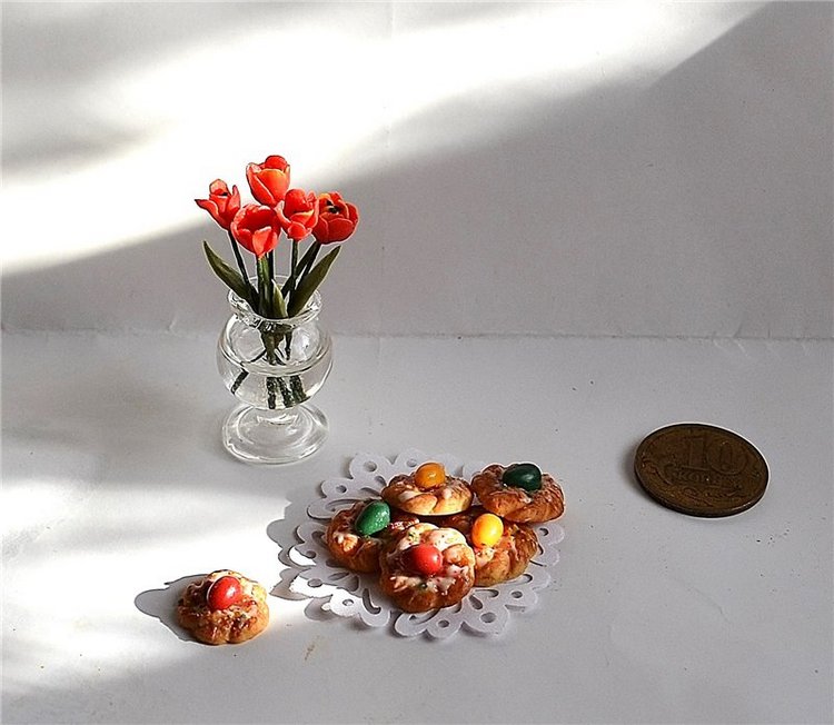 Еда, миниатюра для кукол! Моя подготовка к Пасхе (фото 7)