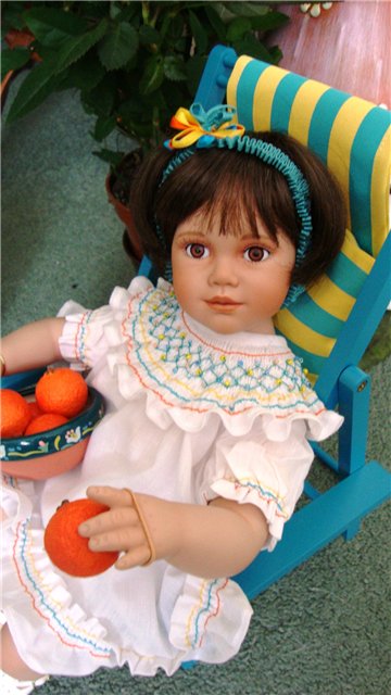 Из коллекции маленьких очаровашек Анны Tиммерман - фарфоровая кукла Orange Blossom (фото 5)