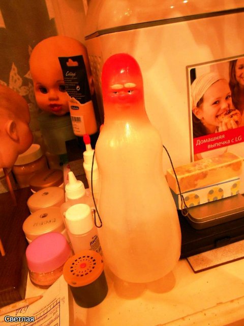 Реставрация антикварной новогодней игрушки из ваты. Снегурочка и Дед Мороз. +БОНУС, папье маше из ваты (фото 4)