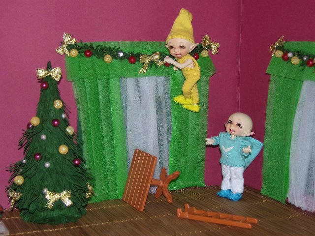 Занавесочная история. Кукольная миниатюра (фото 3)