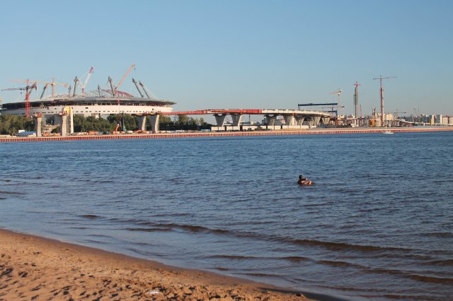 Парк 300-летия Петербурга. Летняя прогулка с Мишелем. Очень много фото