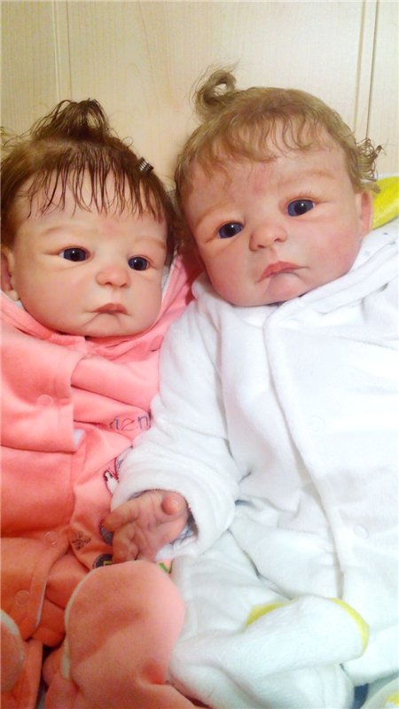 Мои близняшки реборн выполнены из молда Сэнди (фото 5)