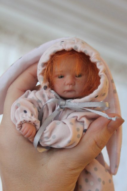 Манюня мини кукла-реборн Элины Кудрвцевой