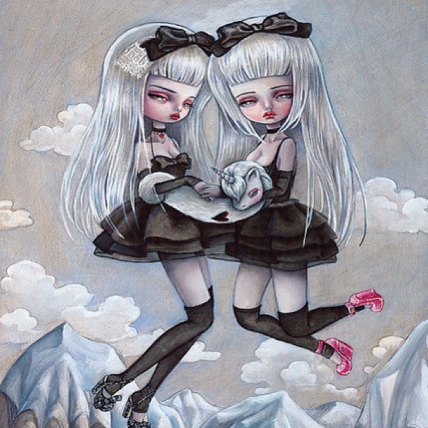 Мрачные и прекрасные куклы художницы Кукула (Kukula) в оригинальных арт иллюстрациях Натали Абрамович. Много фото