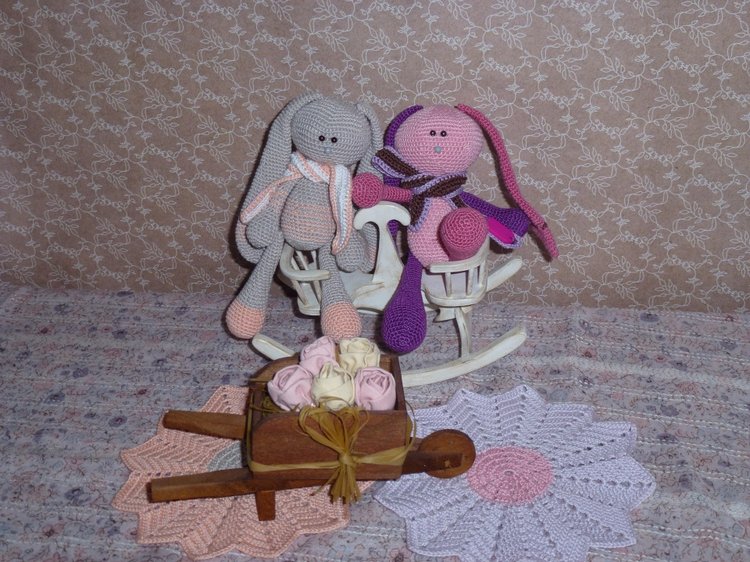 Мои новые вязаные зайчики: Роза и Тимофей II (фото 6)