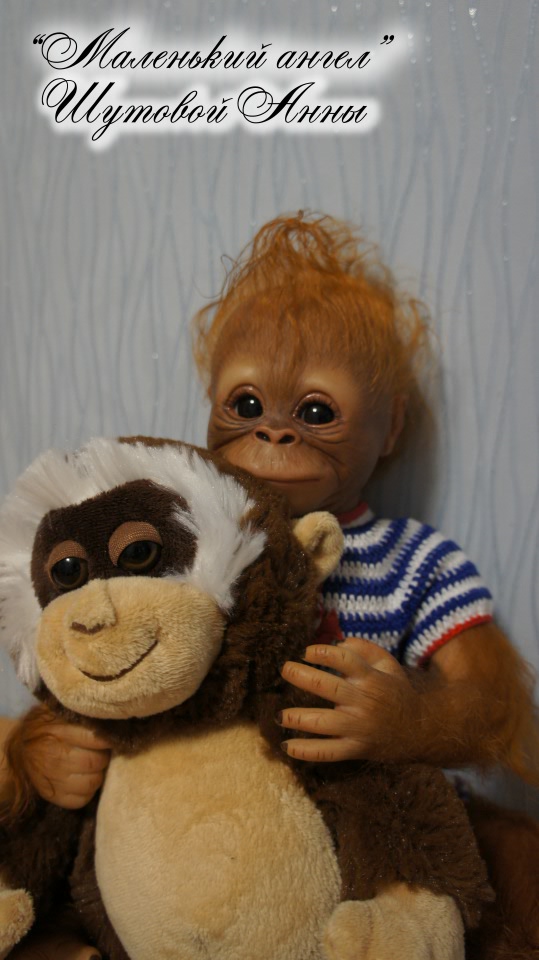 Орангутанчик Смайлик. Кукла-реборн Шутовой Анны