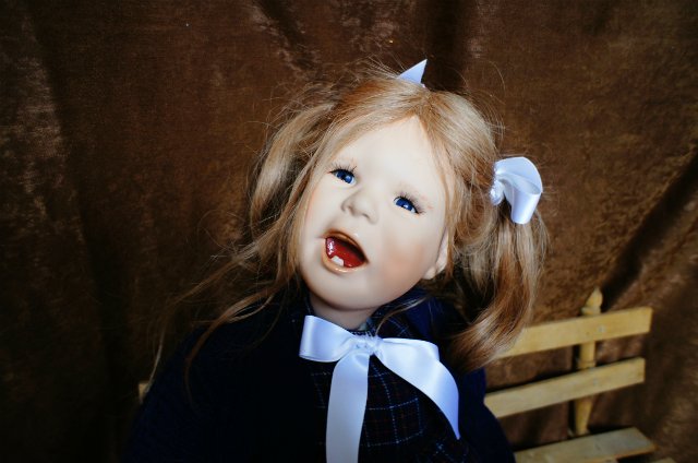 Фарфоровая авторская кукла "Забияка" - рыжий лучик Весны