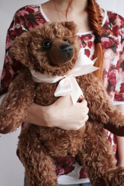 Большой медведь Шелдон, авторская игрушка (фото 5)