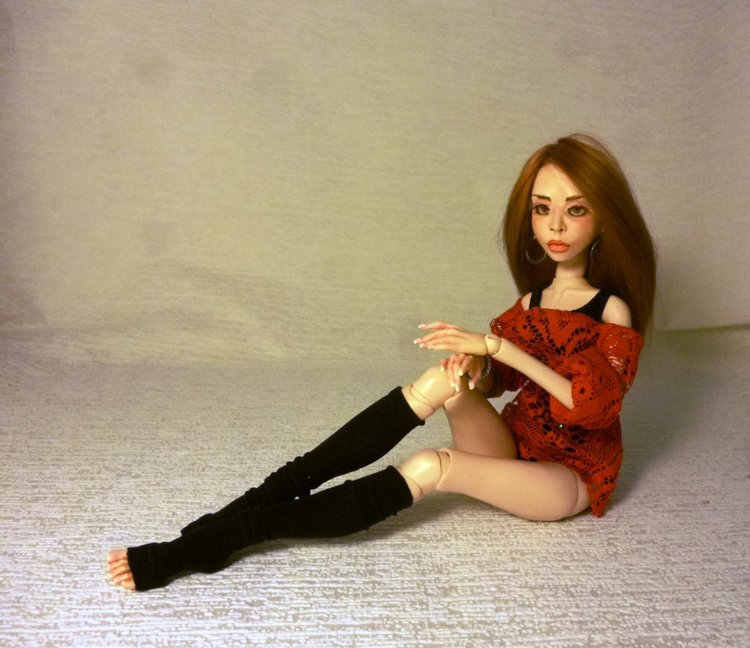 Вернулась Золушка с осеннего бала и... Шарнирная авторская кукла (фото 9)