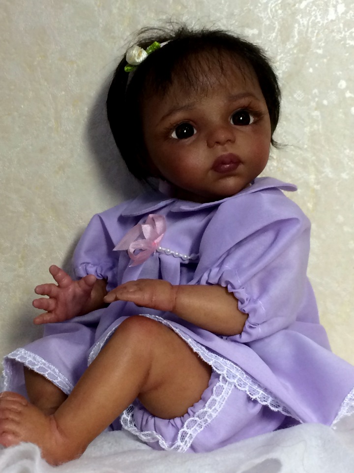 Малютка мулаточка. Кукла реборн Наталии Коноваловой