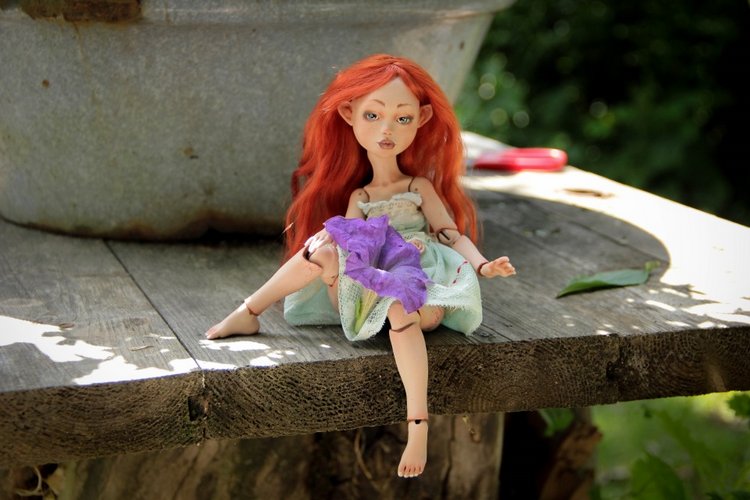 Лаурендиэ и пионы — Авторские шарнирные куклы своими руками: лепка (фото 7)