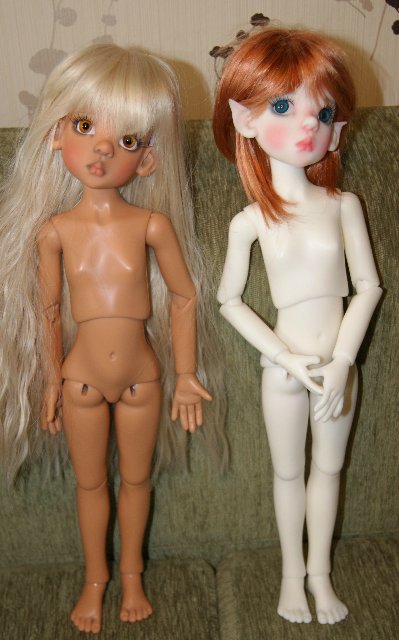 Карамель и сливки - две Лайлочки White Elf and Human Tan Kaye Wigs (фото 5)