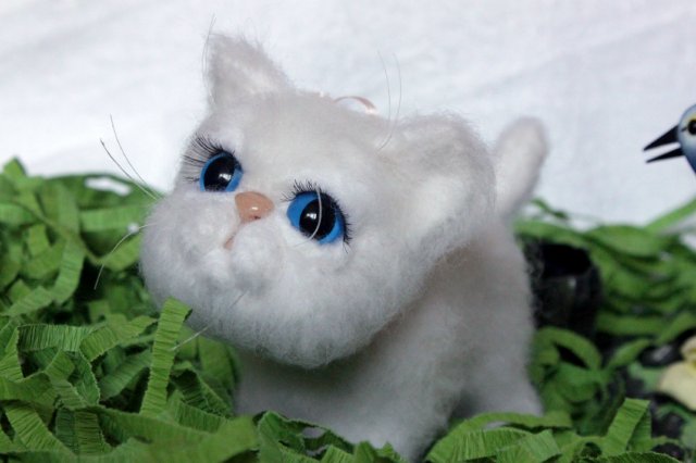 Моя кошечка валянием из шерсти готова (фото 4)