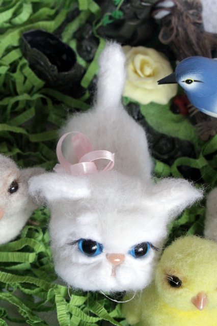 Моя кошечка валянием из шерсти готова