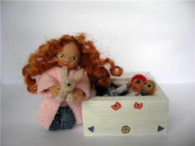 Мини кукла рыжик для кукольного дома