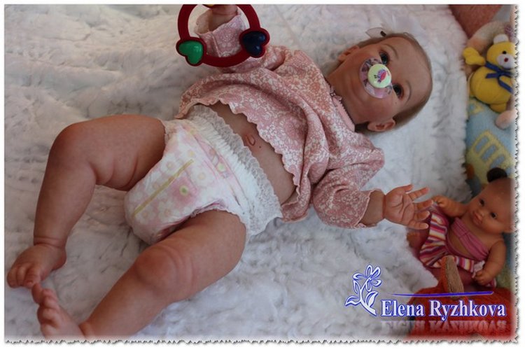 Полиночка - толстушка моя сладкая. Кукла реборн Елены Рыжковой (Россия) (фото 9)