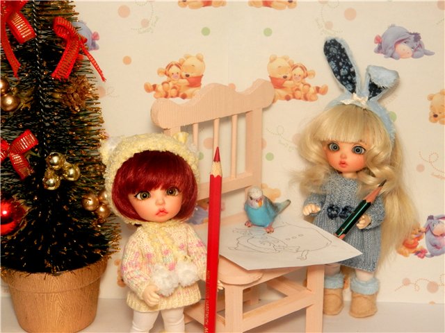 С рождеством! Лира, Мира, Винн и Акари